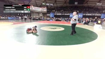 Girls 4A 115 lbs Champ. Round 2 - Jasmine Cha, Camas (Girls) vs Alicia Tadema, North Creek (Girls)