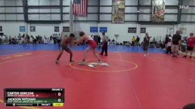 190 lbs Round 3 (3 Team) - Carter Gerczak, RIVER CITY WRESTLING CLUB vs Jackson Mitcham, EAST CAROLINA WRESTLING ACADEMY