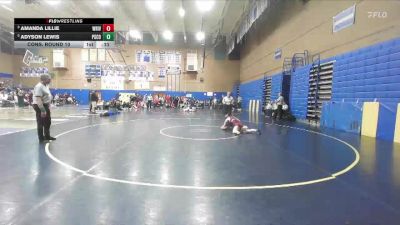 125lbs Cons. Round 10 - Amanda Lillie, White River (Girls) vs Adyson Lewis, Pasco (Girls)