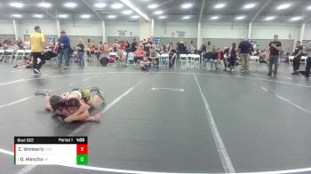 92-96 lbs Round 3 - Olivia Mancha, Virginia Patroits vs Cale Wimberly, Canes Wrestling Club