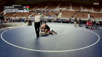 120-D4 Champ. Round 1 - Anthony Sanchez, Morenci High School vs Kaige Geyer, River Valley High School