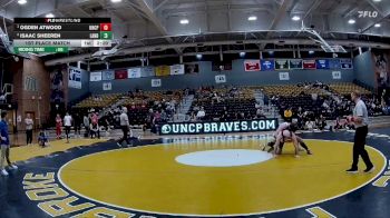 285 lbs 1st Place Match - Ogden Atwood, UNC Pembroke vs Isaac Sheeren, Lander