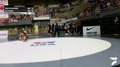 Schoolgirls - 115 lbs Champ. Round 1 - Darla Martinez, The GR818ERS Wrestling Club vs Ava Perez, Red Wave Wrestling