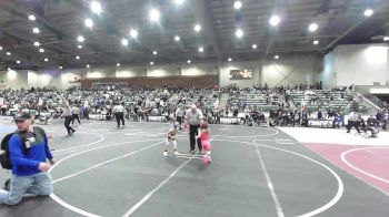 43 lbs Round Of 32 - Reid Smith, Buckaroo WC vs Violet Francom, Nevada Elite