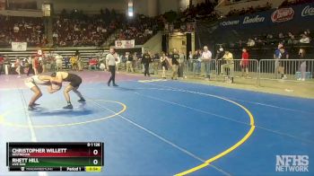 D 1 126 lbs Cons. Round 2 - Christopher Willett, Destrehan vs Rhett Hill, Live Oak
