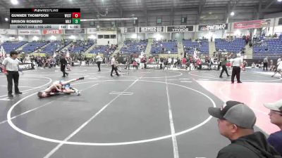 102 lbs Quarterfinal - Gunner Thompson, Westen Nebraska Elite vs Brison Romero, Mile High WC