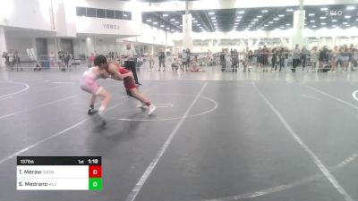 137 lbs Quarterfinal - Trent Meraw, Osoway vs Santiago Medrano, Wlv Jr Wrestling