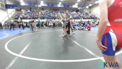 57 lbs Rr Rnd 2 - Paris Wellman, Viking Wrestling Club vs Claire Jabben, Caney Valley Wrestling