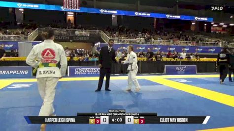 Harper Leigh Spina vs Elliot May Risden 2026 Pan Kids Jiu-Jitsu IBJJF Championship