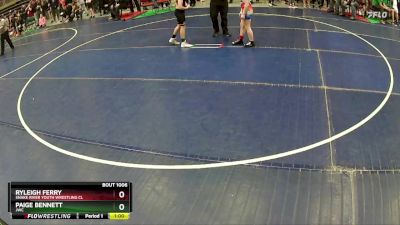 100 lbs Round 1 - Ryleigh Ferry, Snake River Youth Wrestling Cl vs Paige Bennett, JWC