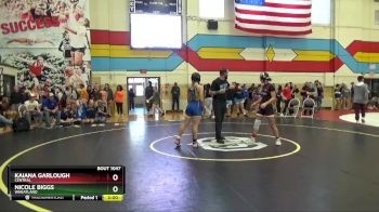 120 lbs Quarterfinal - Nicole Biggs, Wheatland vs Kaiana Garlough, Central