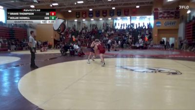 157 lbs Quarterfinal - Drake Thompson, Coe vs Nolan Howell, Cornell College