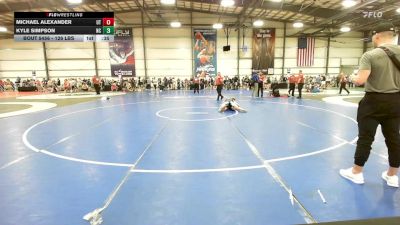 126 lbs Consi Of 16 #2 - Michael Alexander, UT vs Kyle Simpson, NC