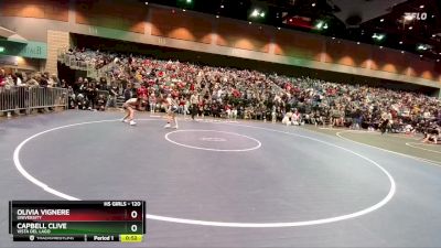 120 lbs Cons. Round 3 - Capbell Clive, Vista Del Lago vs Olivia Vignere, University