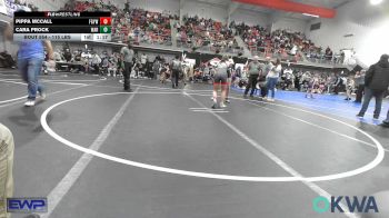 115 lbs Final - Pippa McCall, Fort Gibson Youth Wrestling vs Cara Prock, Warner Eagles Youth Wrestling