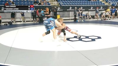 126 lbs Cons. Sub-rd Of 16 - Max Dinges, Pennsylvania vs Braiden Lotier, Pennsylvania