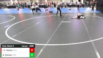 Boys 3rd-4th Grade - 77 Cons. Round 4 - Beau Becker, Iowa vs Hunter Septer, Moyer Elite Wrestling