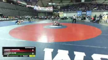 1 lbs Quarterfinal - Johnny Swartsel, Okanogan vs Conner Kline, Reardan