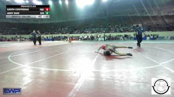 100 lbs 5th Place - Judith Contreras, Ponca City LadyCat Wrestling vs Addy Bain, Glenpool JH
