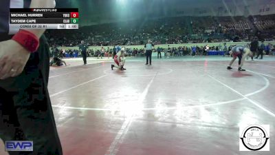 160 lbs Consi Of 32 #1 - Michael Hurren, Yukon vs Taydem Cape, Claremore Wrestling Club