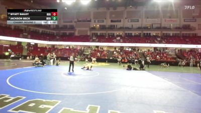 150 lbs Champ. Round 2 - Jackson Beck, Meridian vs Wyatt Bailey, Ridgevue