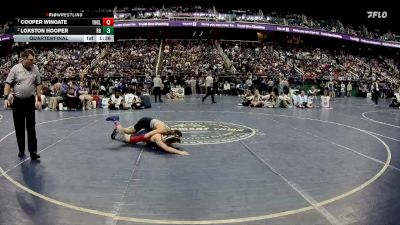 1A 132 lbs Quarterfinal - Cooper Wingate, The North Carolina Leadership Academy vs Loxston Hooper, Robbinsville High School