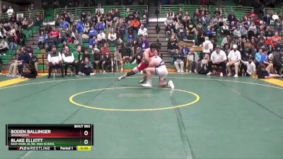 190 lbs Cons. Round 5 - Blake Elliott, East Knox Jr./Sr. High School vs Boden Ballinger, Wadsworth