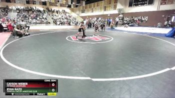 53 lbs Cons. Semi - Cayson Weber, Peterson Grapplers vs Ryan Razo, Temecula Valley Wrestling Club