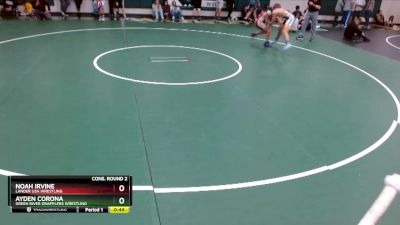 132 lbs Cons. Round 2 - Ayden Corona, Green River Grapplers Wrestling vs Noah Irvine, Lander USA Wrestling