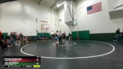215 lbs Round 1 (6 Team) - Kyler Mickelson, Lovell High School vs Ian Dickinson, Rock Springs