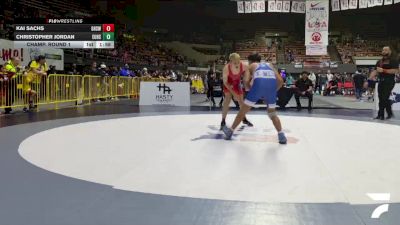 All Cadet Boys Freestyle Upper - 157 lbs Champ. Round 1 - Kai Sachs, Glendora High School Wrestling vs Christopher Jordan, Exeter Union High School Wrestling