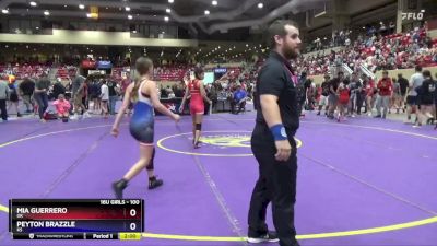 100 lbs Cons. Round 1 - Mia Guerrero, OK vs Peyton Brazzle, KS