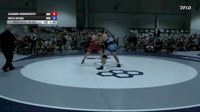 97 kg Cons. Rd Of 16 - Xander Kenworthy, Mustang Wrestling Club vs Seth Nitzel, Blue Valley Southwest High School Wrestling