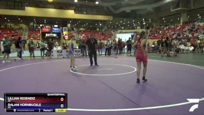 106 lbs Quarterfinal - Lillian Resendiz, OK vs Dalani Hornbuckle, AR