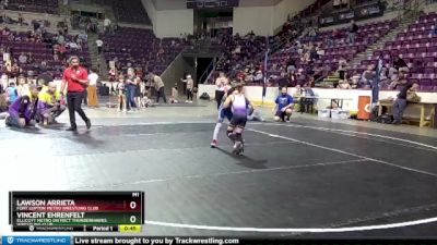 63-65 lbs Round 2 - Lawson Arrieta, Fort Lupton Metro Wrestling Club vs Vincent Ehrenfelt, Ellicott Metro District Thunderhawks Wrestling Club