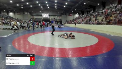 70 lbs Consi Of 8 #2 - Hayden Thomas, Jackson County Wrestling Club vs Strafford Stevens, Level Up Wrestling Center