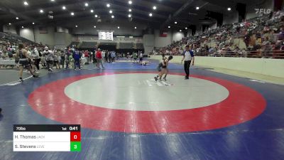 70 lbs Consi Of 8 #2 - Hayden Thomas, Jackson County Wrestling Club vs Strafford Stevens, Level Up Wrestling Center