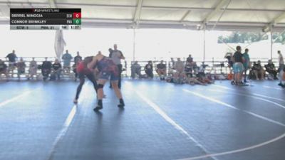 High School Boys 220 lbs Round 4 (10 Team) - Derrel Minggia, Eastern Carolina Wrestling vs Connor Brinkley, Precision Wrestling Academy