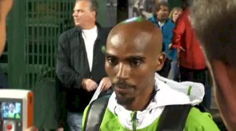 Mo Farah after 26:46.57 breaking the British & European 10k record at the 2011 Pre Classic
