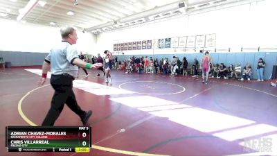 184 lbs Champ. Round 1 - Adrian Chavez-Morales, Sacramento City College vs Chris Villarreal, Fresno City