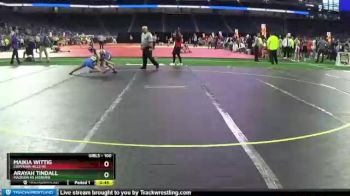 Girls - 100 lbs Cons. Round 3 - Maikia Wittig, Chippewa Hills HS vs Arayah Tindall, Madison HS (Adrian)