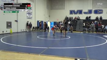 133 lbs 7th Place Match - Isreal Flores, Delta College vs Alexander Osborne, Lassen College