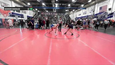 137 lbs Quarterfinal - Andrea Estrada, Chino Hills vs Madison Gonzales, California Grapplers