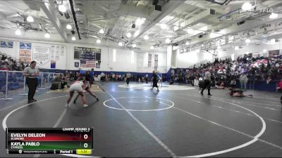 125 lbs Champ. Round 3 - Evelyn DeLeon, Elsinore vs Kayla Pablo, Cypress