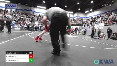 64 lbs Consi Of 8 #2 - Brock Villines, Weatherford Youth Wrestling vs Baker Schubert, Chandler Takedown Club