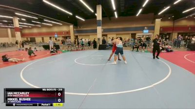 215 lbs Cons. Semi - Ian McCarley, Ryse Wrestling Club vs Mikkel Bushee, 3F Wrestling