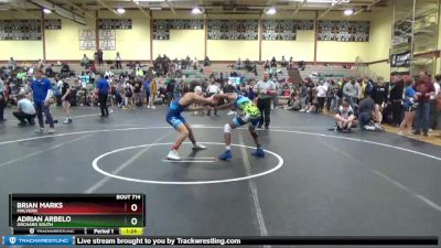 130 lbs Quarterfinal - Brian Marks, Malvern vs Adrian Arbelo, Orchard South