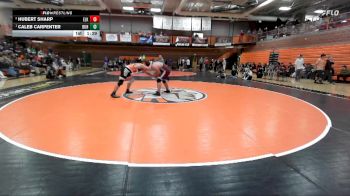 285 lbs 1st Place Match - Caleb Carpenter, Buhl vs Hubert Sharp, Elko