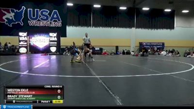 67 lbs Cons. Round 6 - Brady Stewart, Askren Wrestling Academy vs Weston Ekle, Mid Valley Wrestling Club