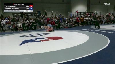 65 lbs Champ. Round 5 - Alex Braun, Oklahoma RTC vs Dimitri Alarcon, Mustang Wrestling Club